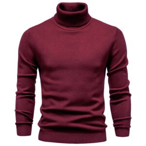 High Neck men's casual knitted sweater