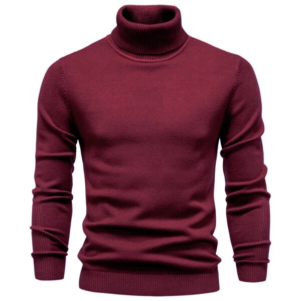 High Neck men's casual knitted sweater