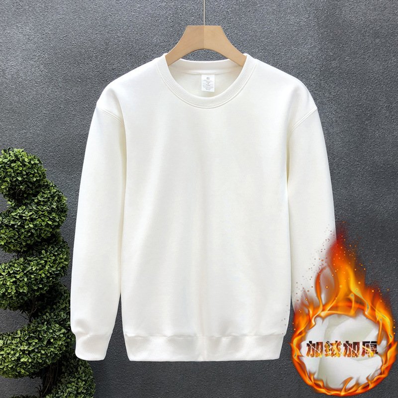 Simple solid color inner wear plus velvet sweater